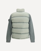 Piumino leggero 4100063 Seam Faded Light Nylon Tela and Knit - VERDE | Base Blu