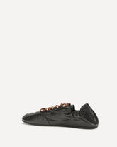 Collapse aged nappa leather Sneakers - BLACK | Base Blu
