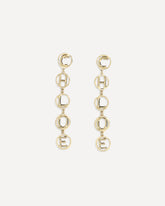Script drop Earrings - GOLD | Base Blu