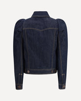 Denim Jacket with pointed shoulders - BLUE | Base Blu