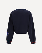 Royal Patch Cropped Sweatshirt - BLUE | Base Blu