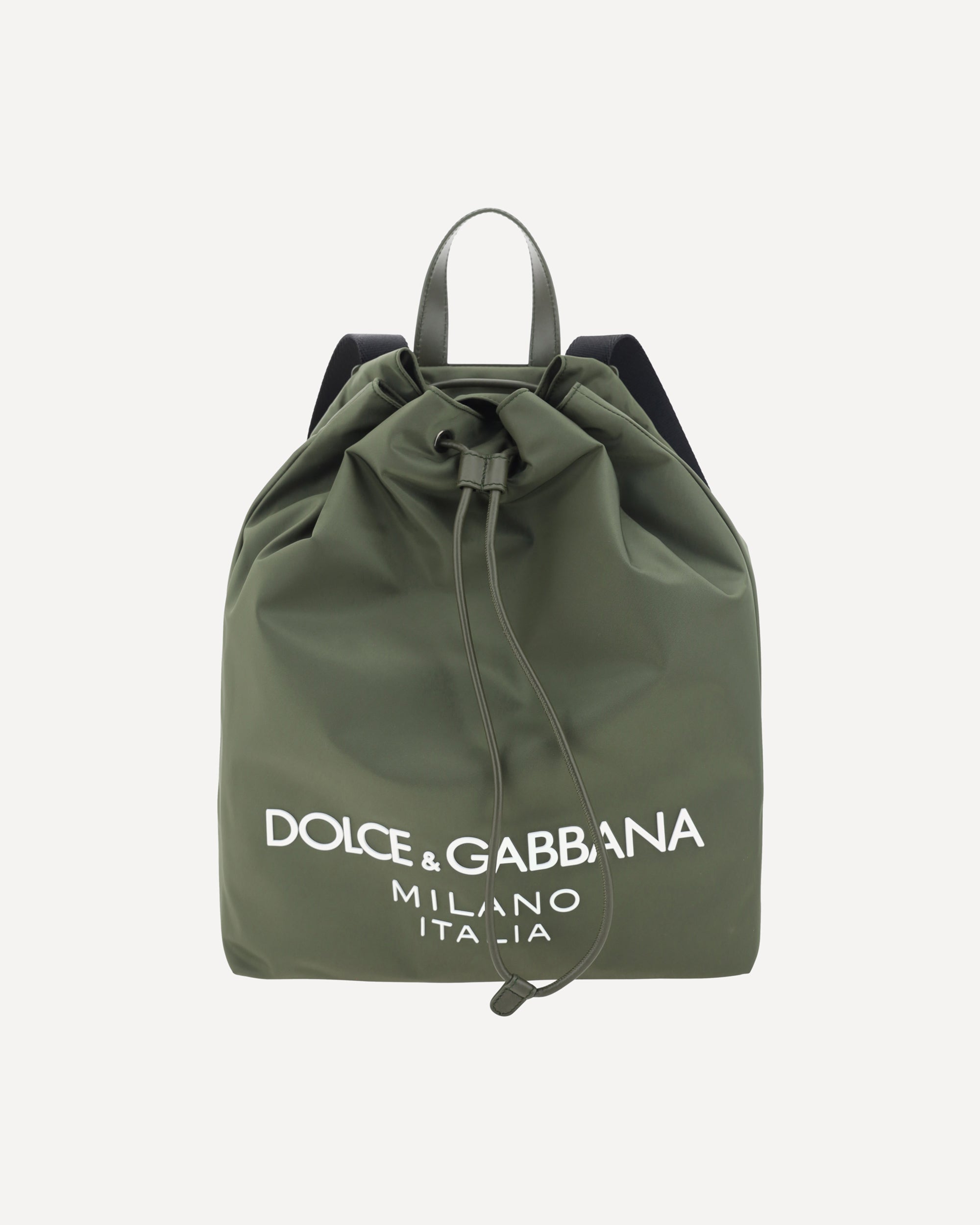 dolce and gabbana backpack with leather handles DOLCE & GABBANA Backpack GREEN