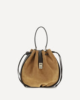 Hug Buckle Bucket Bag - BROWN | Base Blu