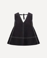 Cotton A-line Top - BLACK | Base Blu