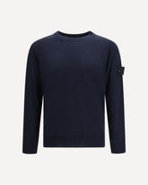 Wool crew neck Sweater - BLUE | Base Blu