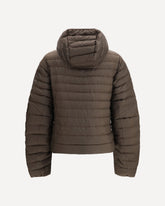 Aethera Tonal Label hooded Jacket - BROWN | Base Blu