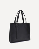 Buckle Horizontal Tote Bag - BLACK | Base Blu