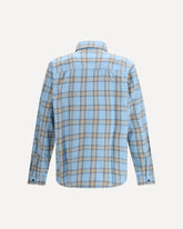 Long-sleeve plaid Shirt - LIGHT BLUE | Base Blu