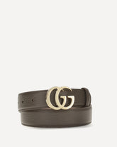 GG Marmont leather Belt - BROWN | Base Blu