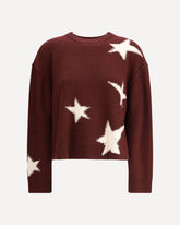 Cashmere Sweater with stars - BORDEAUX | Base Blu