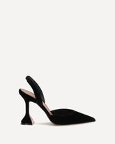 Décolleté slingback in velluto - NERO | Base Blu