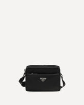 Re-Nylon and Saffiano Shoulder Bag - BLACK | Base Blu