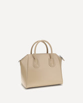 Antigona small leather Box Handbag - BEIGE | Base Blu