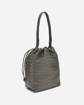 Woven leather Bucket Bag - BROWN | Base Blu