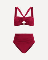 Daylight Knot Detail Swimsuit - BORDEAUX | Base Blu