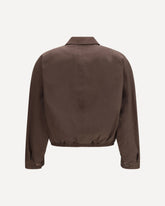 Work cotton gabardine Jacket - BROWN | Base Blu