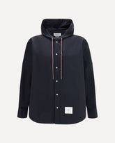 Giacca Camicia e cotone con cappuccio - NERO | Base Blu