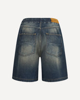 Drawstring denim Shorts - BLUE | Base Blu