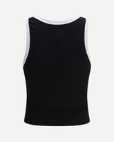 Cropped sleeveless Tank Top - BLACK | Base Blu