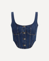 Denim corset Top - BLUE | Base Blu