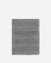 Sciarpa in lino con dettagli lurex - GRIGIO | Base Blu