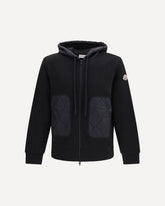 Hooded zip-up Sweatshirt - BLACK | Base Blu