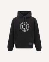 Felpa con Cappuccio logata - NERO | Base Blu