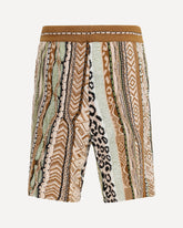 Cotton blend Bermuda Shorts - MULTICOLOUR | Base Blu