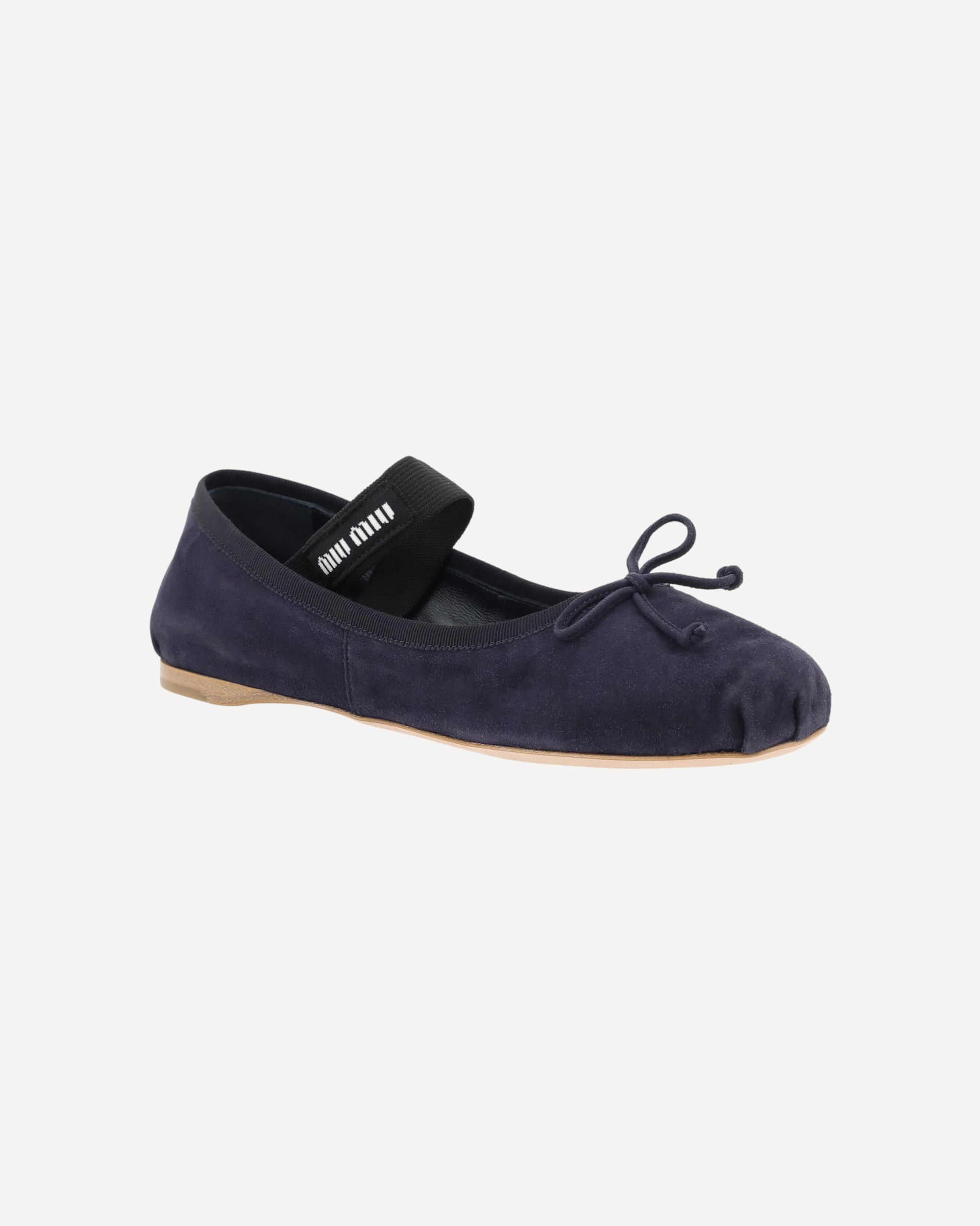 MIU MIU Ballerine in pelle scamosciata BLU Base Blu