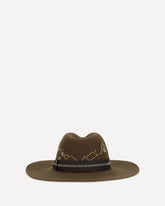 Embroidered Fedora Hat - GREEN | Base Blu