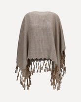 Poncho with Prince of Wales pattern - BROWN | Base Blu
