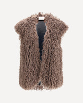 Faux fur vest - BROWN | Base Blu
