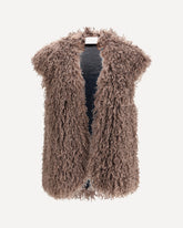 Faux fur vest - BROWN | Base Blu