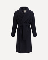 Cappotto a vestaglia in lana - BLU | Base Blu