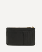 Leather Card Holder with logo - BLACK | Base Blu