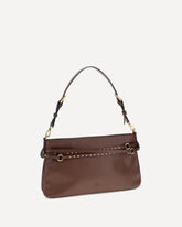 Leather Shoulder Bag - BROWN | Base Blu