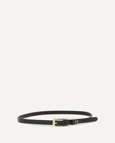 Slim leather Belt - BLACK | Base Blu