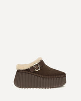 Nama Wedge Mules - BROWN | Base Blu