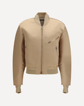 Satin Aviator Bomber Jacket - GOLD | Base Blu