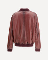 Leather bomber Jacket - BORDEAUX | Base Blu