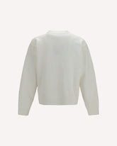 Tag crewneck Sweater - WHITE | Base Blu