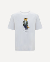 Weekend Fox cotton T-shirt - WHITE | Base Blu