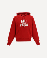 Felpa con Cappuccio in cotone con ricamo - ROSSO | Base Blu