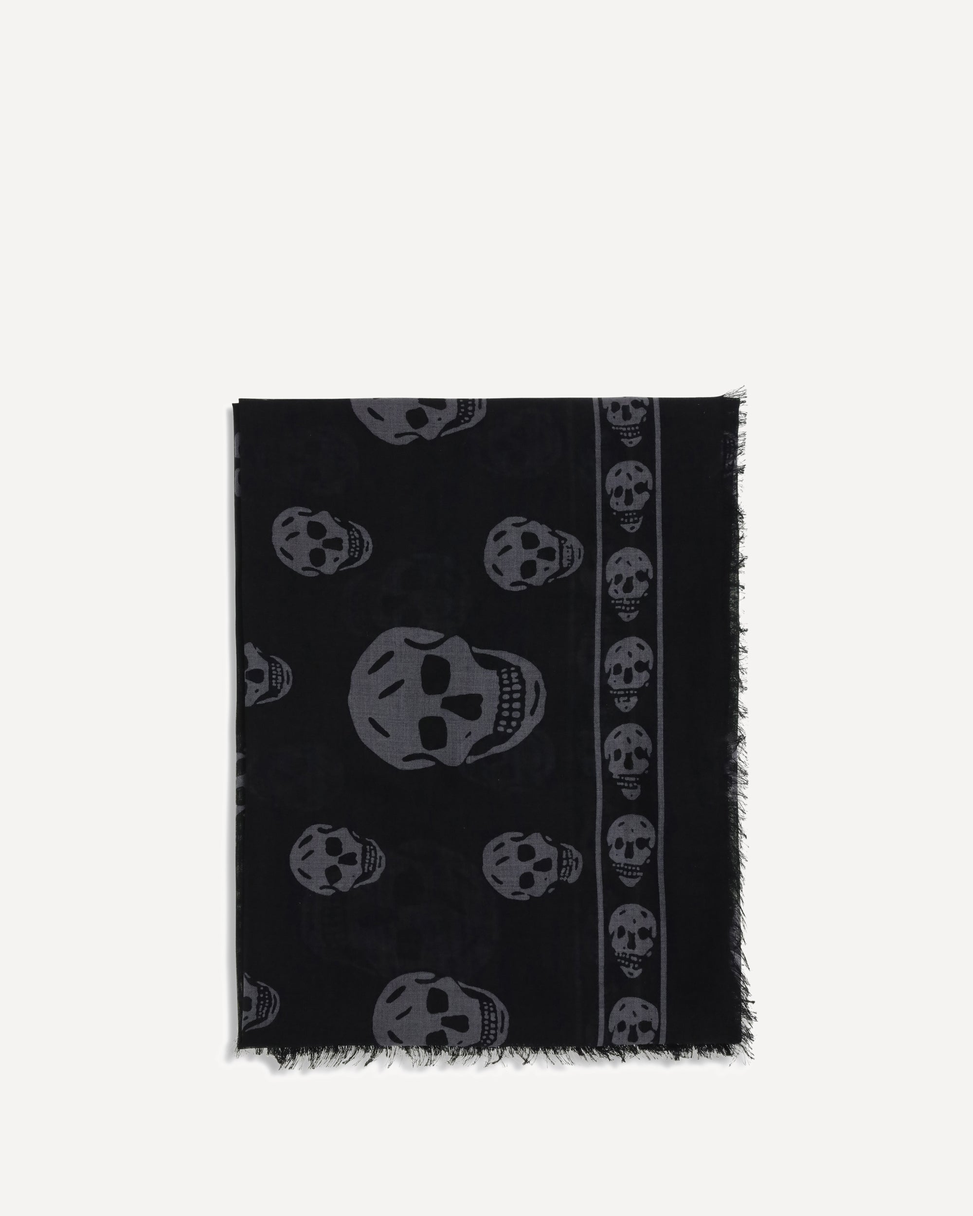 ALEXANDER McQUEEN Skull Scarf BLACK | Base Blu
