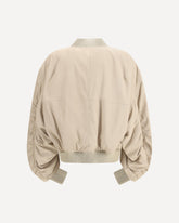 Bomber Secchia Flight in pelle di agnello - BEIGE | Base Blu