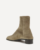 Suede Ankle Boot - BEIGE | Base Blu