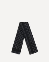 Miss Stenny GG Monogram wool Scarf - BLACK | Base Blu