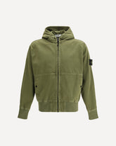 Giacca con zip in cotone Panama biologico - VERDE | Base Blu