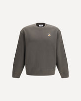 Crewneck Sweatshirt in cotton with Dreaming Fox application - BROWN | Base Blu