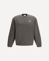 Crewneck Sweatshirt in cotton with Dreaming Fox application - BROWN | Base Blu
